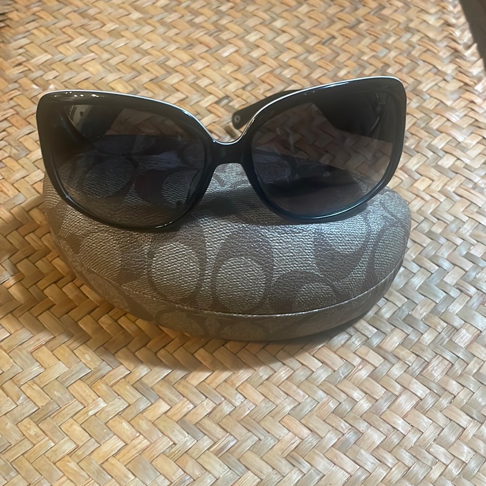 Coach Black sunglasses with White Trim